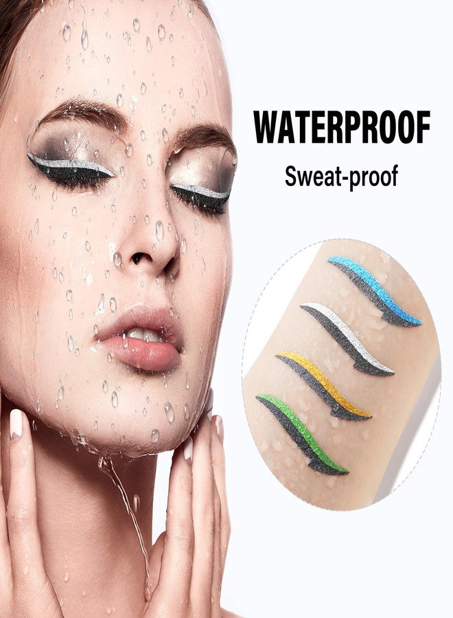GEUUFEA Glitter Eye Line Strips - Adhesive Instant Eyeliner Makeup Stickers for Eyes Dress Up - Image 3